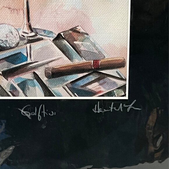 Artist Heather French GOLFTINI Golf Martini Matted Ready to Frame LE 22/50 Gift - Picture 5 of 7